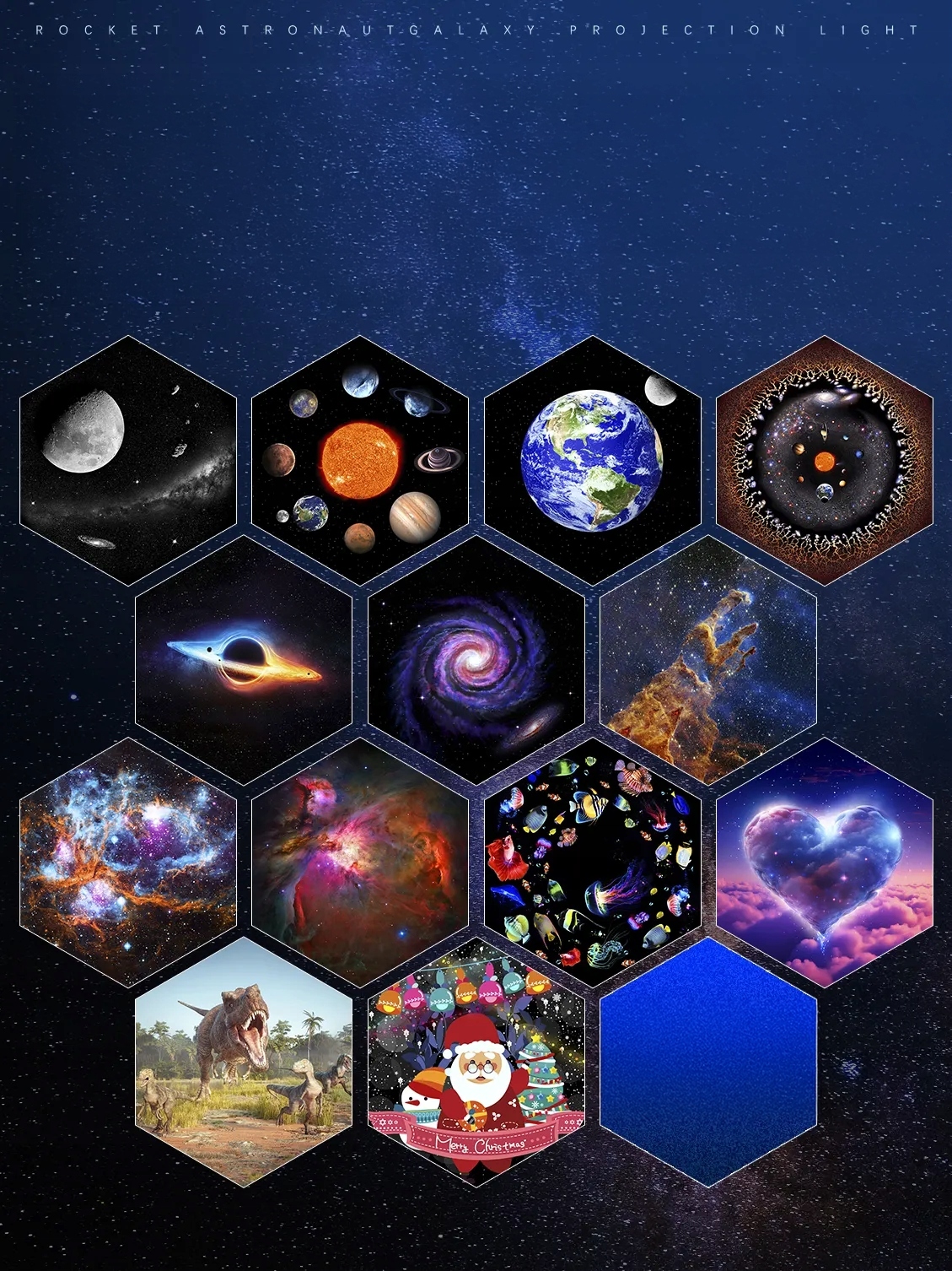 PROJEKTOR GWIAZD RZUTNIK PLANETARIUM 4K LAMPKA NOCNA 13 DYSKÓW METEORYTY Kod producenta Projektor gwiazd meteoryty spadające gwiazdy