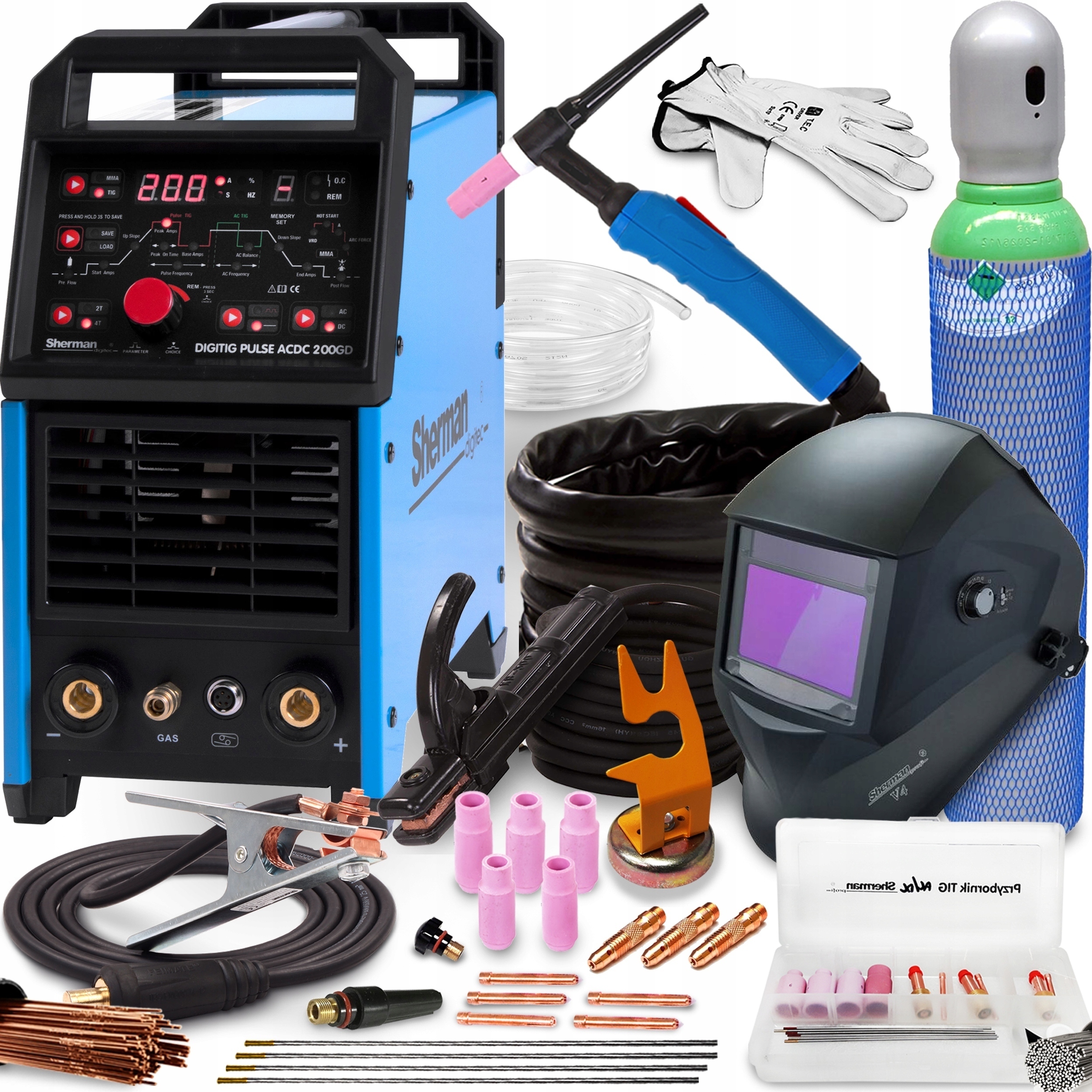 СВАРОЧНЫЙ АППАРАТ SHERMAN DIGITIG PULSE ACDC 200GD 200A HF