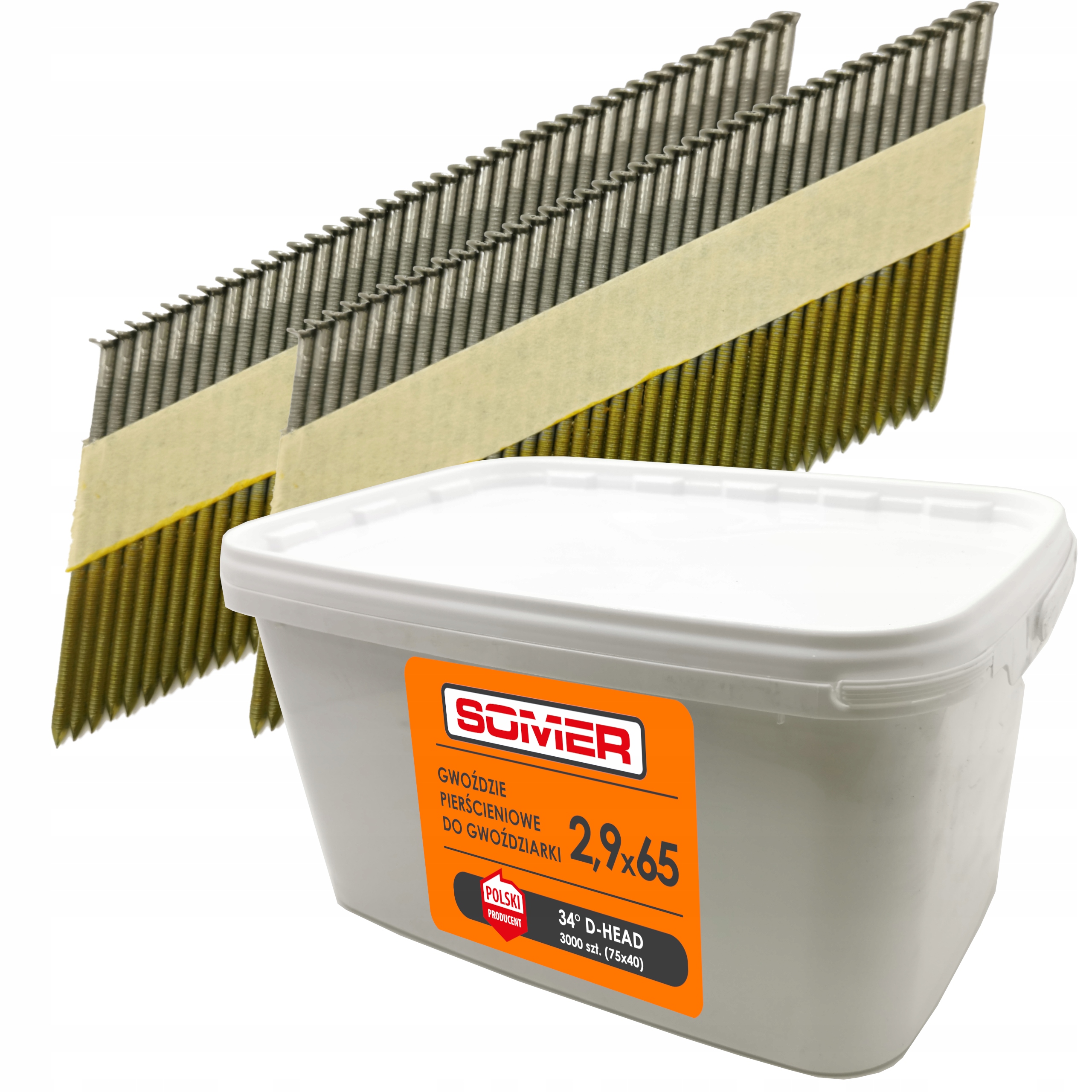 Gwoździe do gwoździarki 2,9/ 65 mm 3000 szt.
