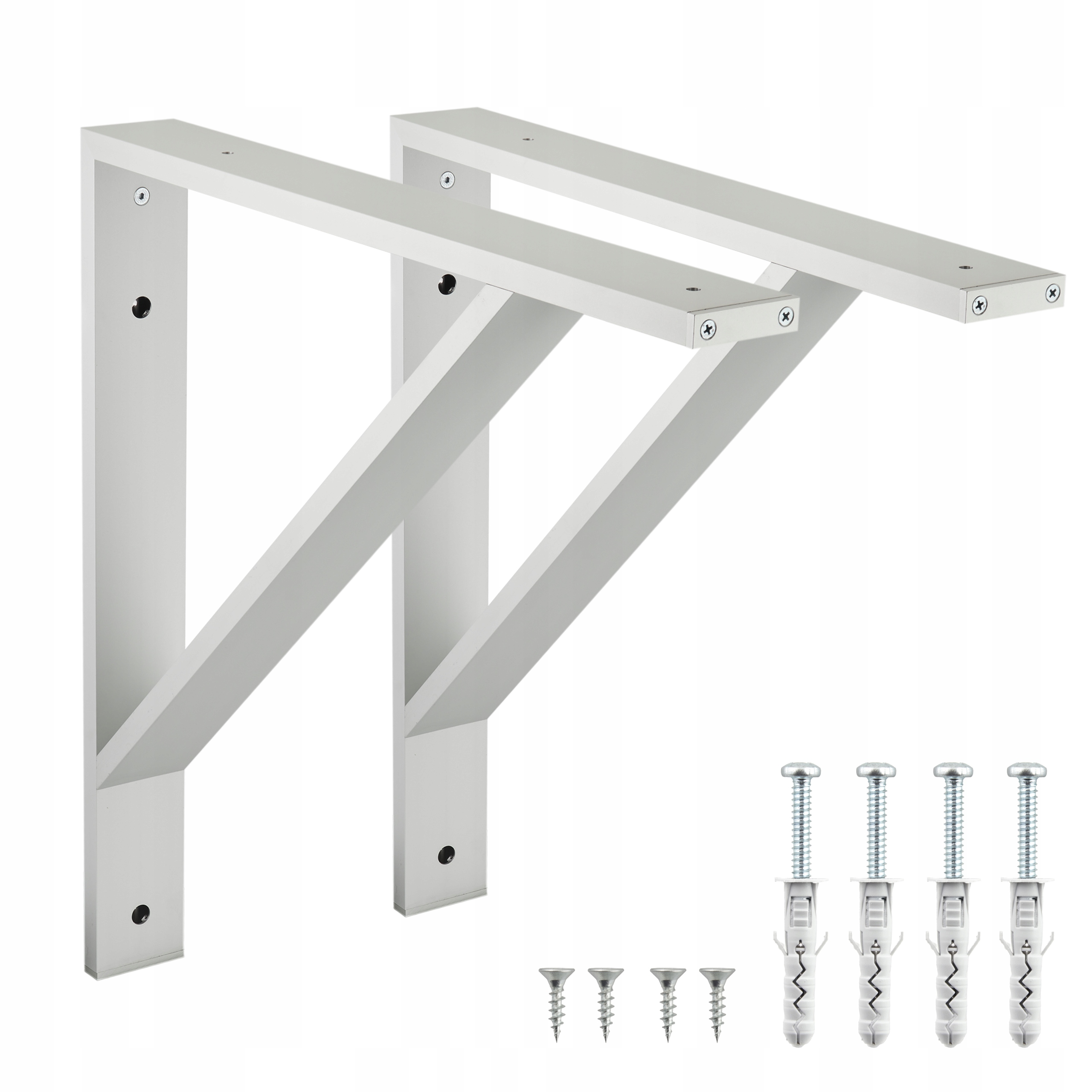 2 x Hliníková Držiaková Doska Stola 500 MM Alu 100 Kg Skrutky