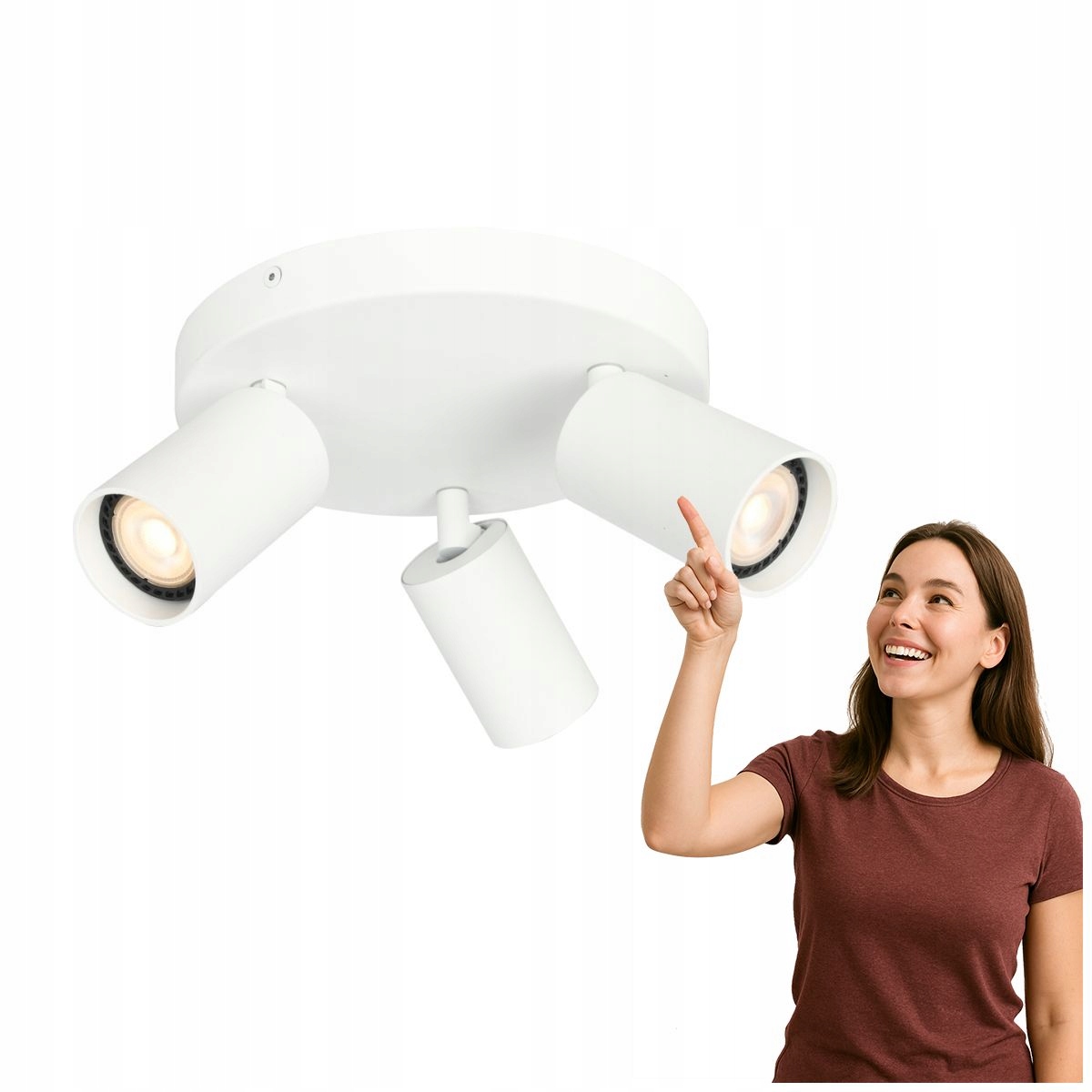 Reflektorová lampa Nesto Bílá pro moderní interiéry Italux