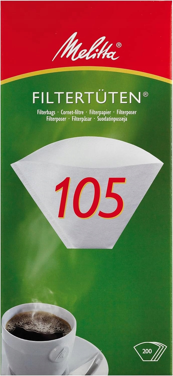 Wkłady Filtracyjne Melitta 105, Białe, 200 Sztuk