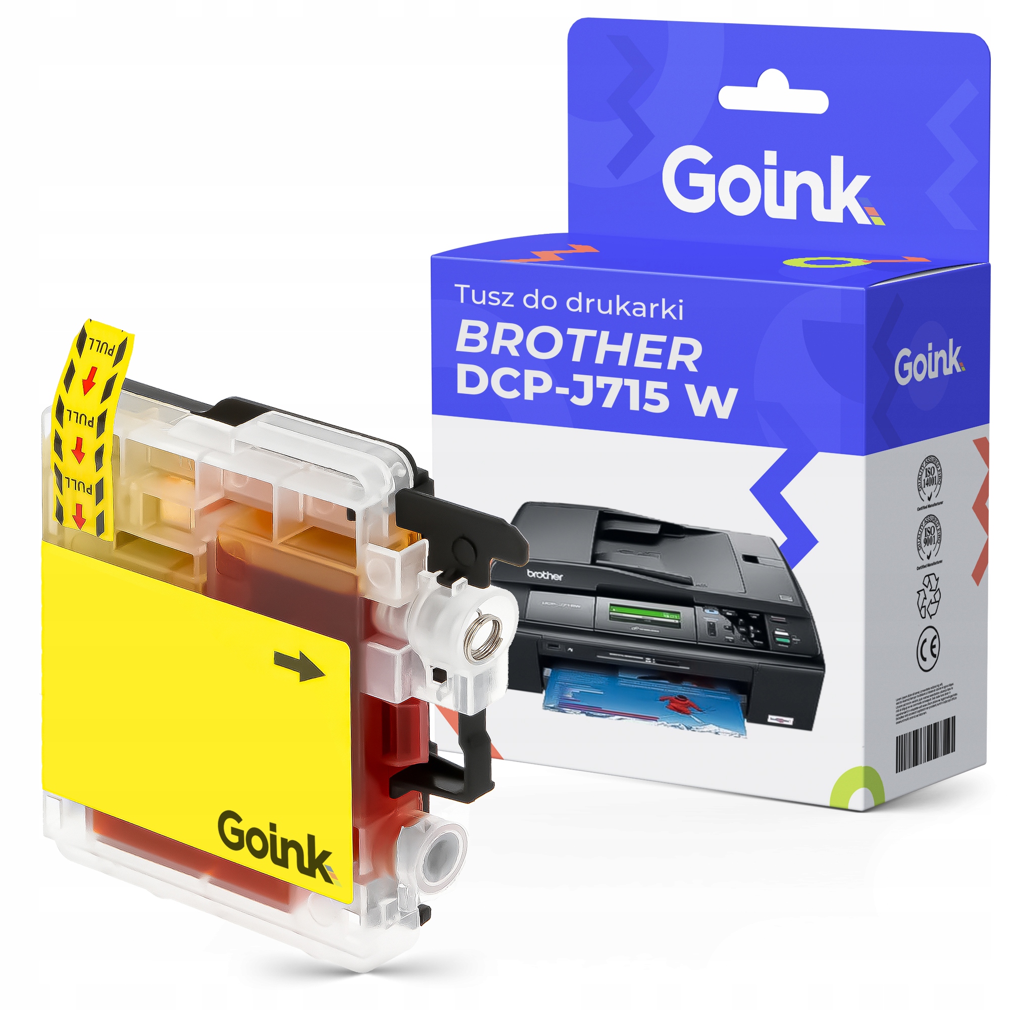 

Tusz do Brother DCP-J715 W Yellow LC1100Y