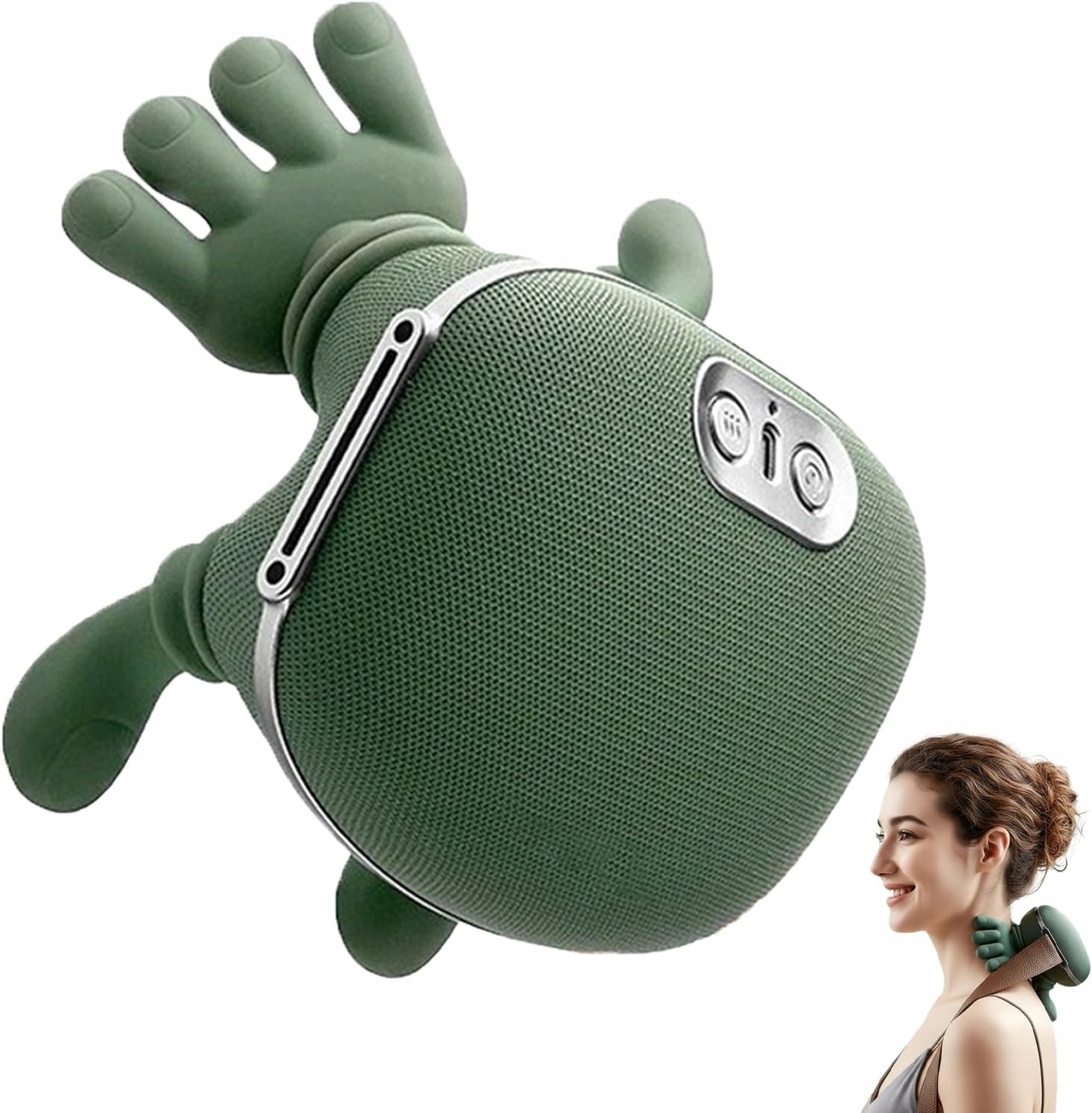 Masażer Szyi Z Głowicami Dopasowanymi Do Kręgosłupa I Funkcją Grzania