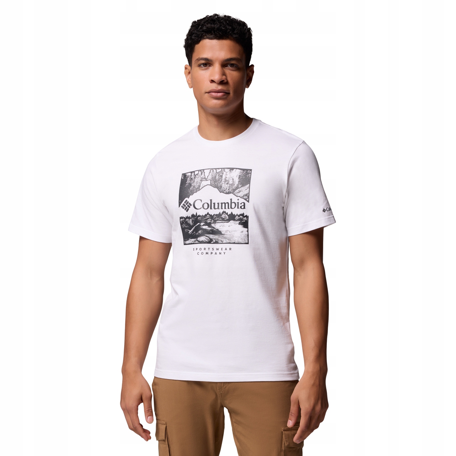 T-shirt męski Columbia Csc Seasonal Logo Tee white/waterscape S