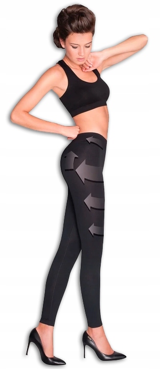 Legginsy Gatta Fit modelujące push up, czarne, rXL Rozmiar XL