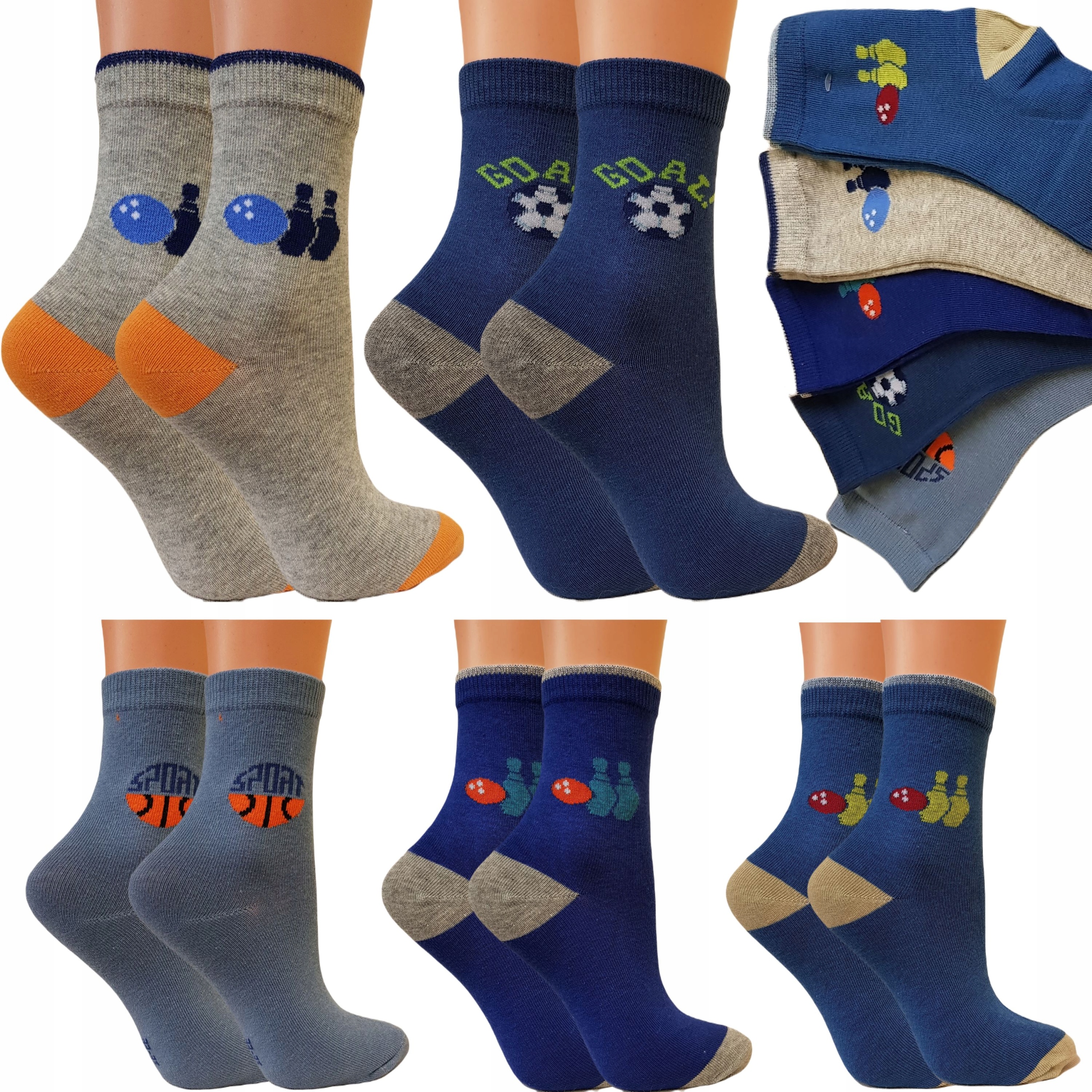 

5 X Skarpety Chłopięce Dziecięce Bawełniane