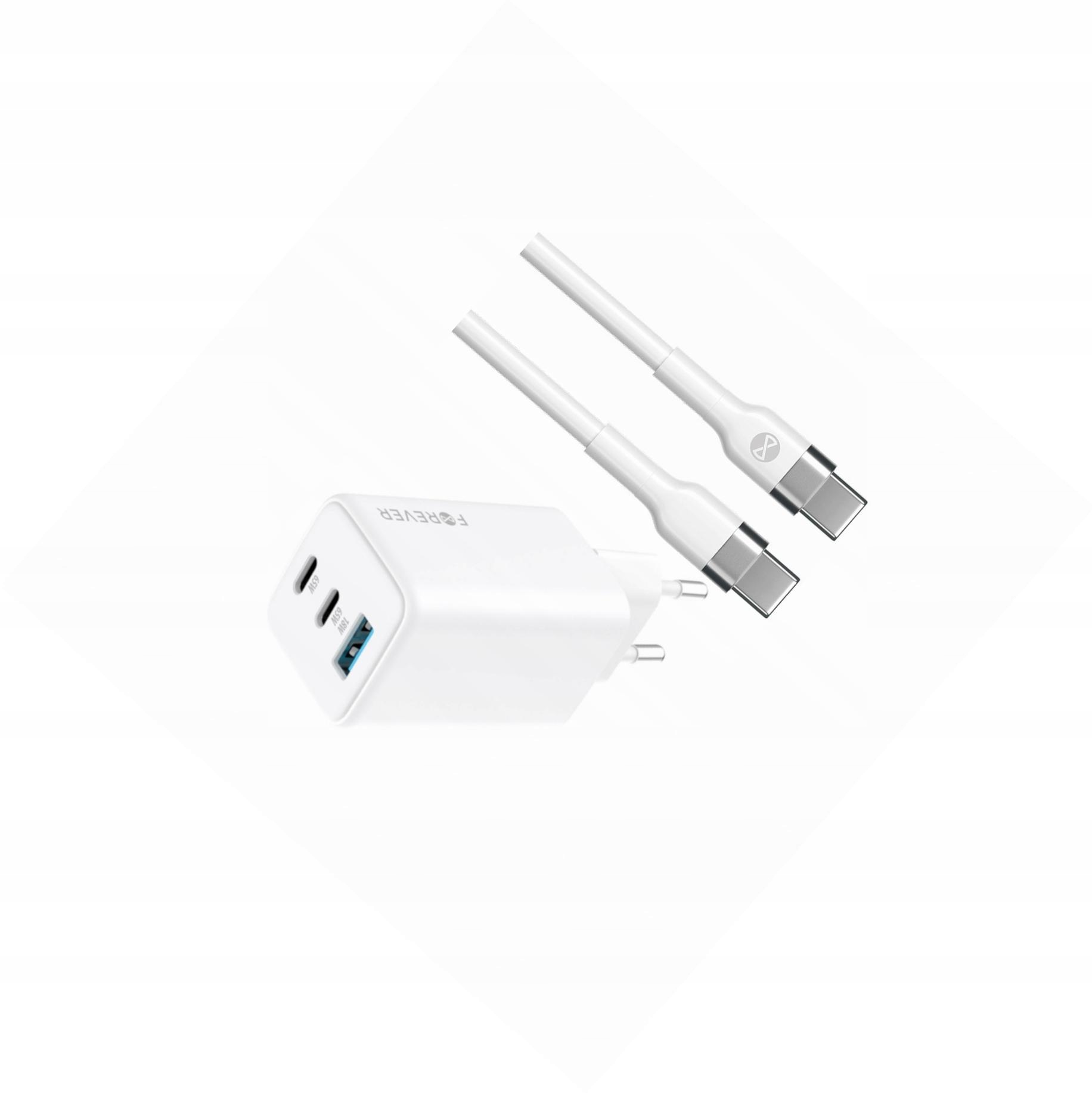 Szybka ładowarka GaN 65W 3 wejścia z długim kablem 2m do OnePlus 8T