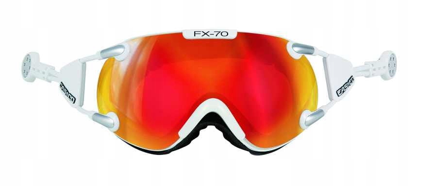 Gogle narciarskie Casco FX-70 Carbonic white orange M