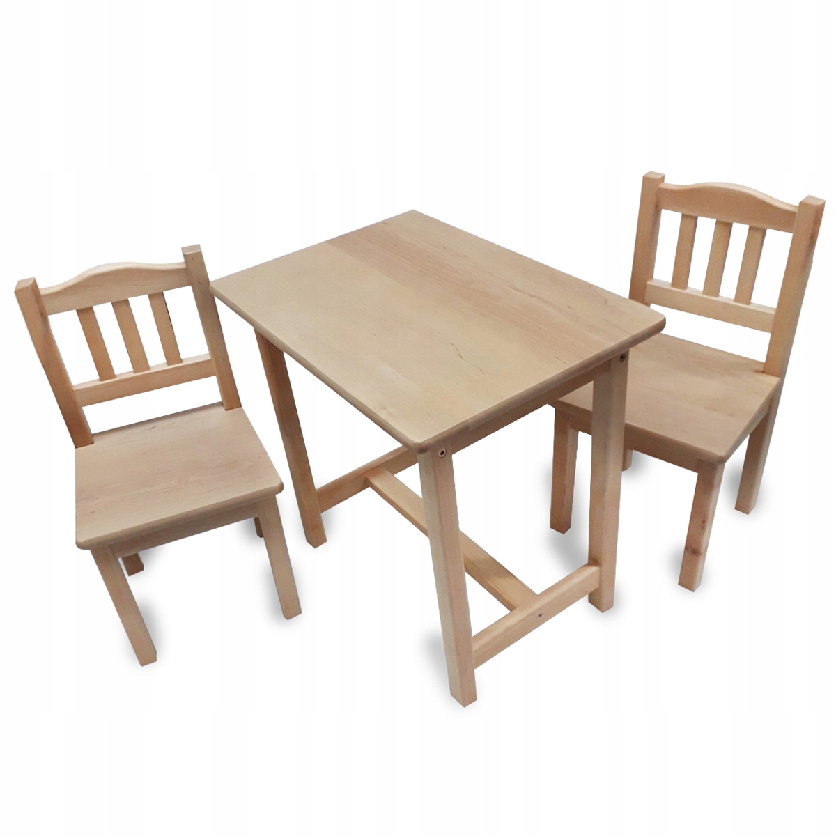 Zestaw bezbarwny - Stolik 55cm + 2 krzesełka