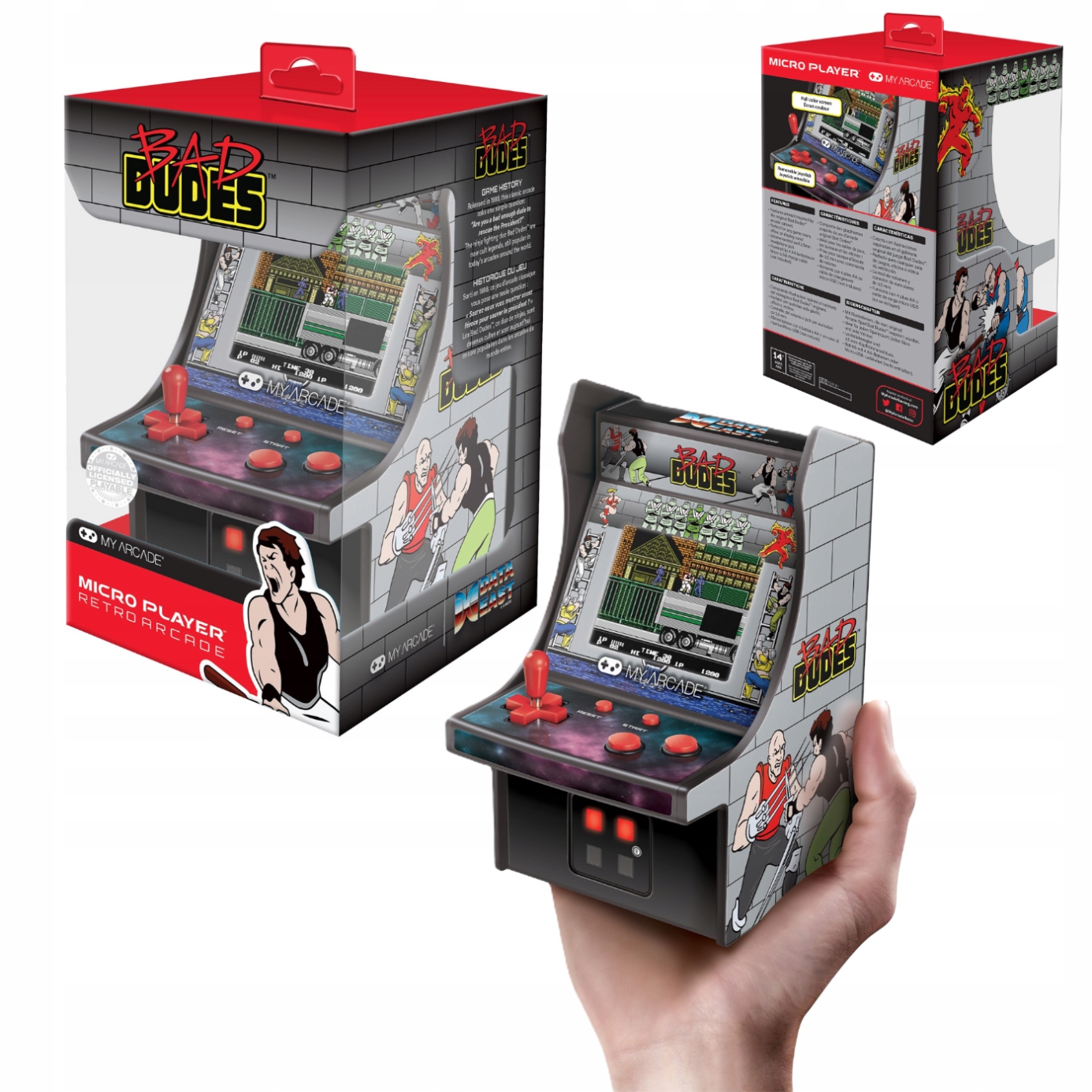 My Arcade Bad Dudes Micro Player Retro Kultowa bijatyka Data East mini