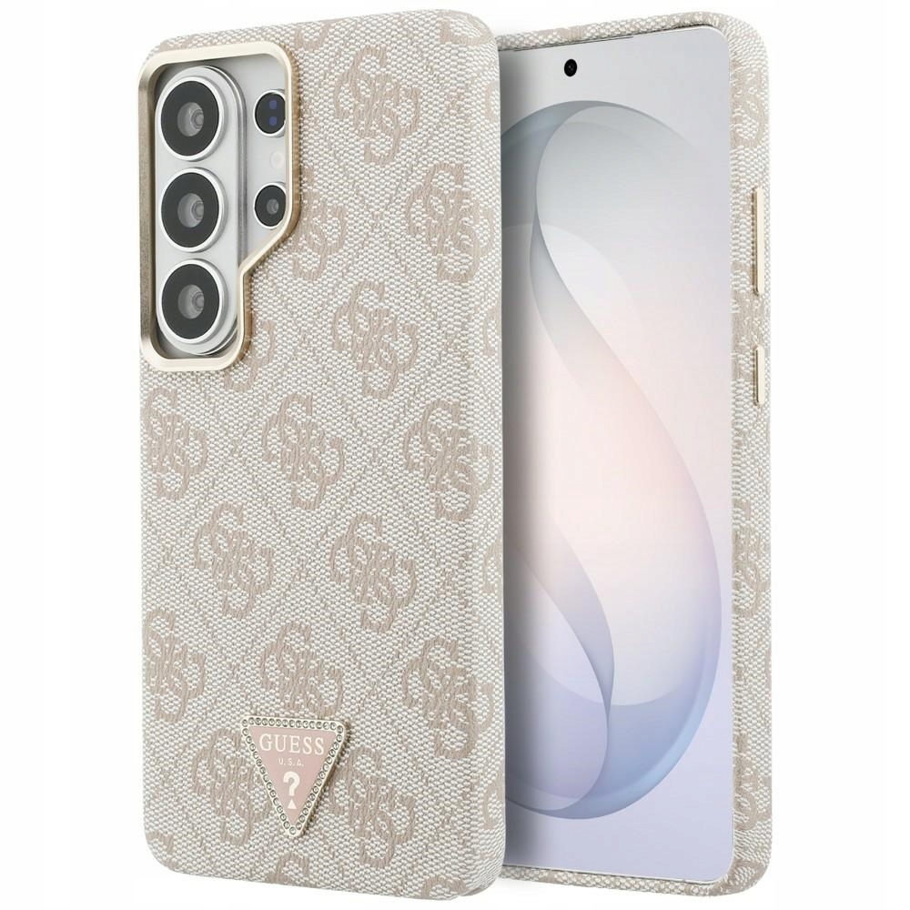 Pouzdro Guess 4G Triangle Logo MagSafe pro Samsung Galaxy S26 Ultra růžové