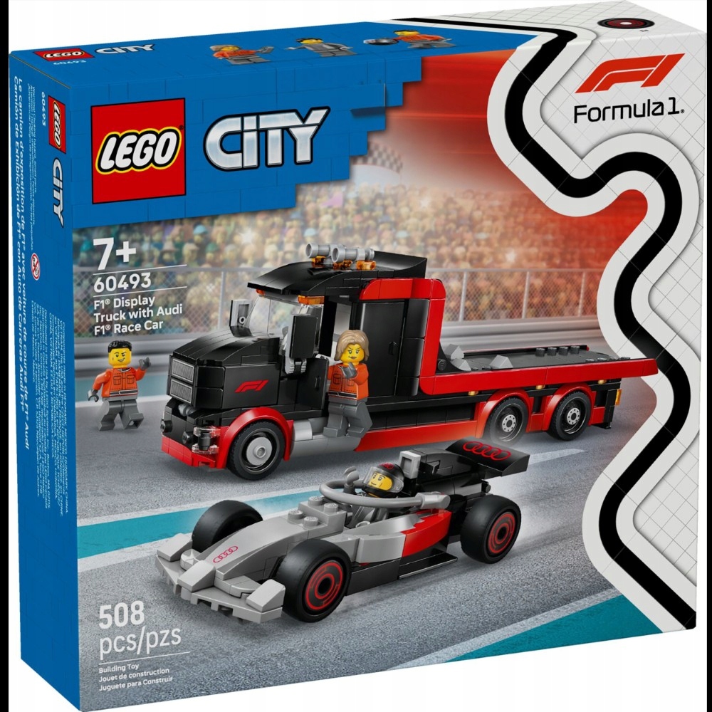 Lego City Nákladní Automobil F1 S Vozem Audi F1, Sada Kostek 60493