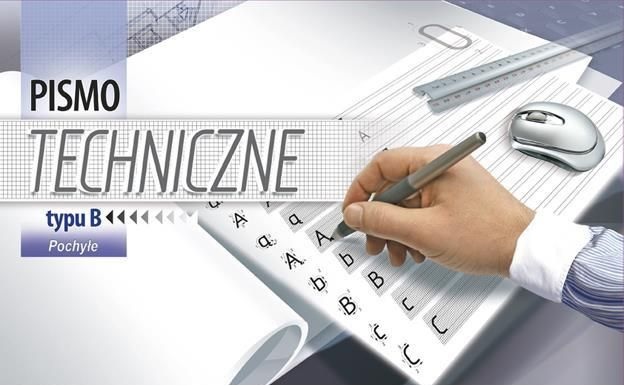 Pismo techniczne typu "B" pochyłe Kreska