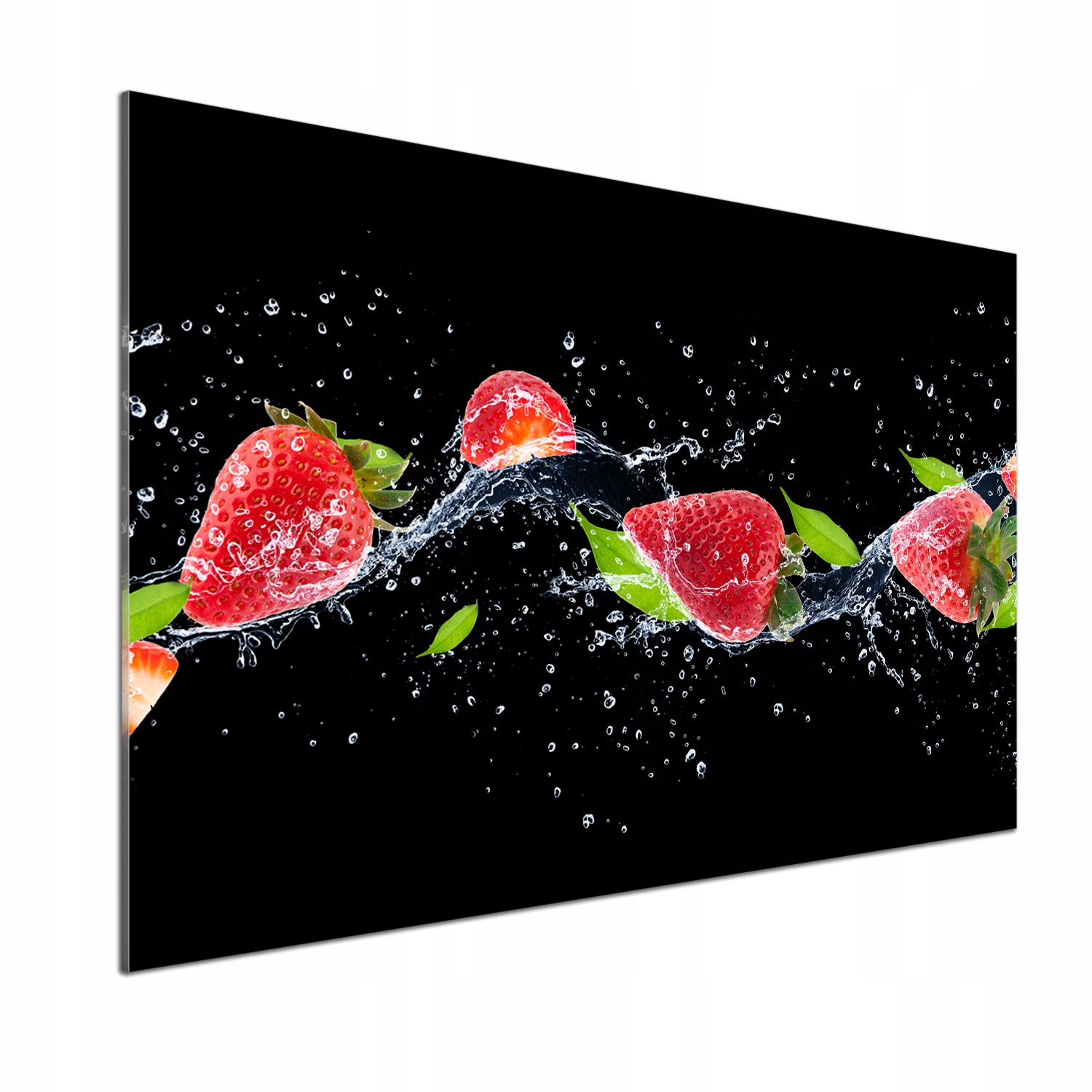 Panel do kuchyně Jahody a voda 100 x 70 cm Lepidlo
