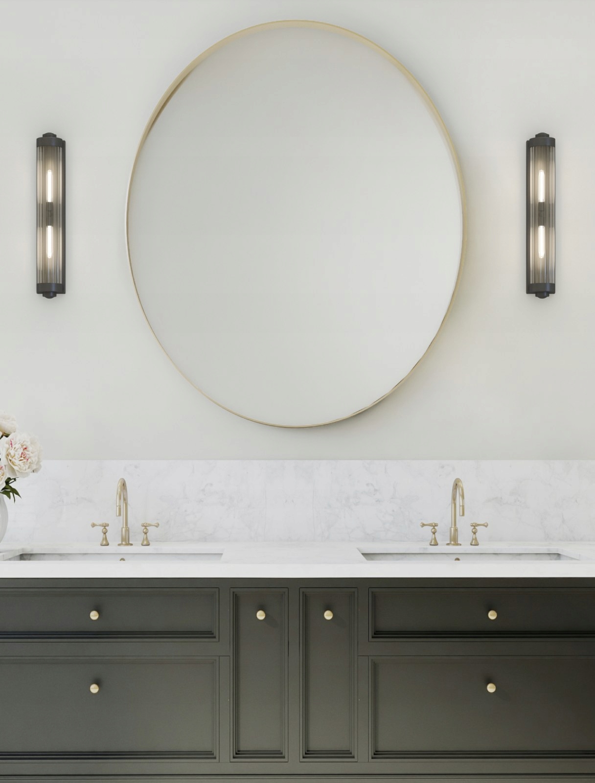 Decentní lampa Fumi Parette Nero IP44 válcové osvětlení do koupelny