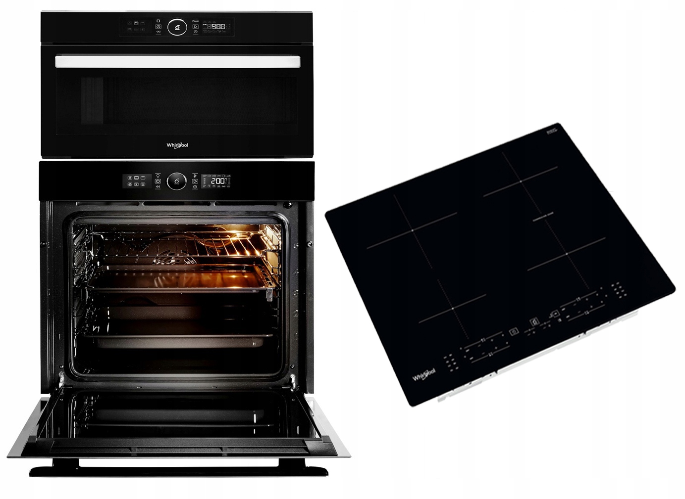 Zestaw Whirlpool Piekarnik + Płyta + Mikrofalówka