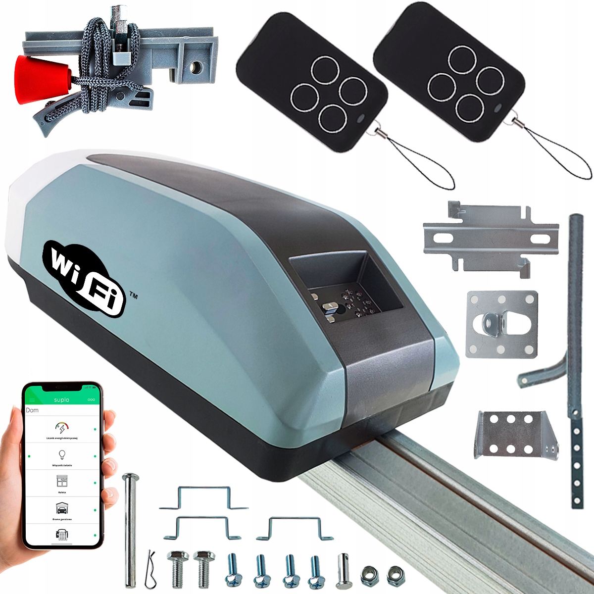 NAPĘD ZESTAW DO BRAMY GARAŻOWEJ ARM100 AUTOMAT 2,2m/80kg 2 PILOTY + WIFI