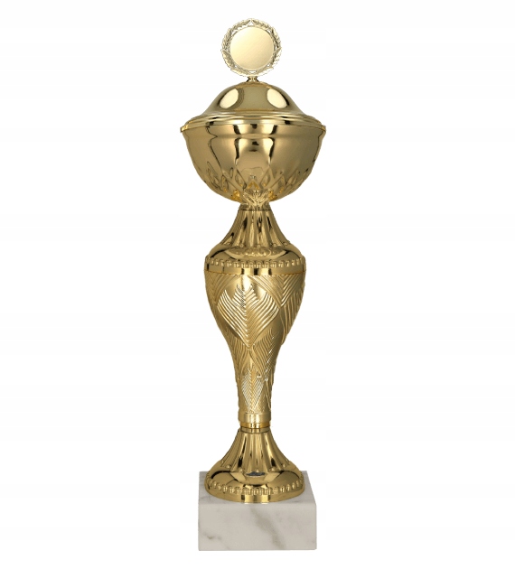 Puchar metalowy z przykrywką 28.5cm