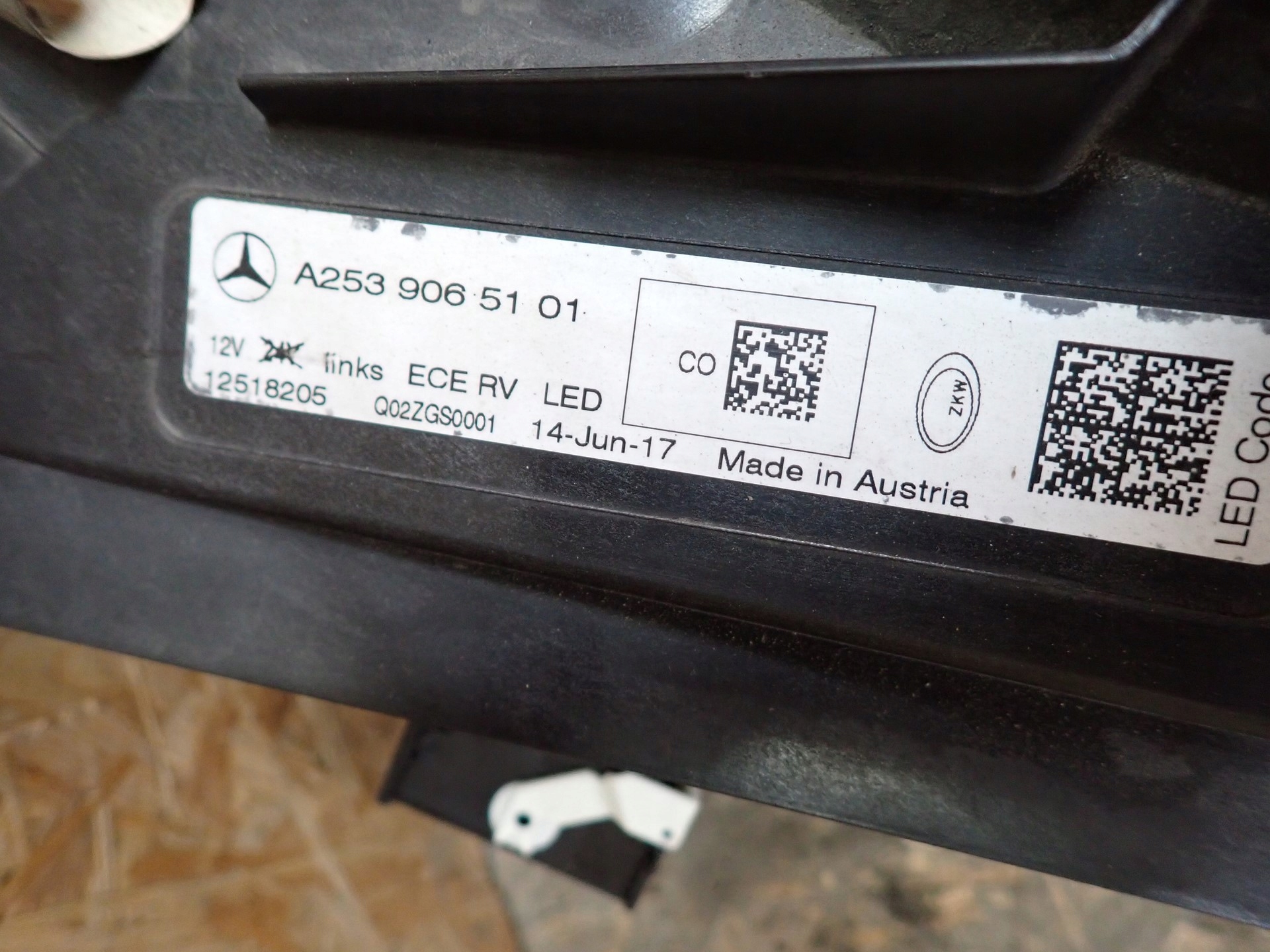 light left left FULL LED MERCEDES 253 GLC 15-19R A2539065101
