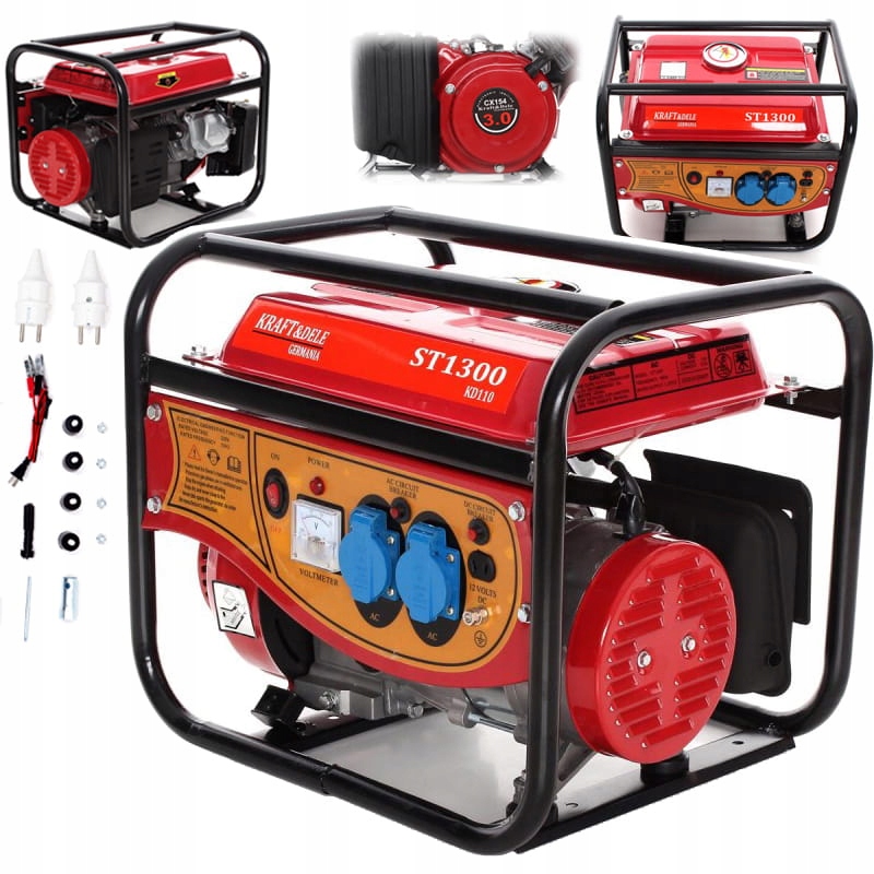 Agregat prądotwórczy przenośny jednofazowy Kraft&Dele 1500 W benzyna ...