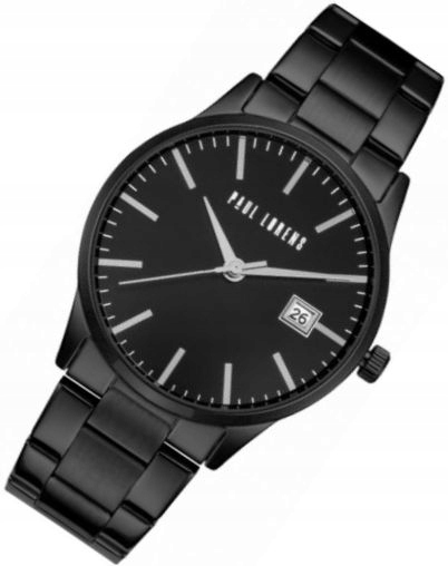 Elegantní Pánské Hodinky Paul Lorens PL14573B-1A5 Černé Na Náramku +box