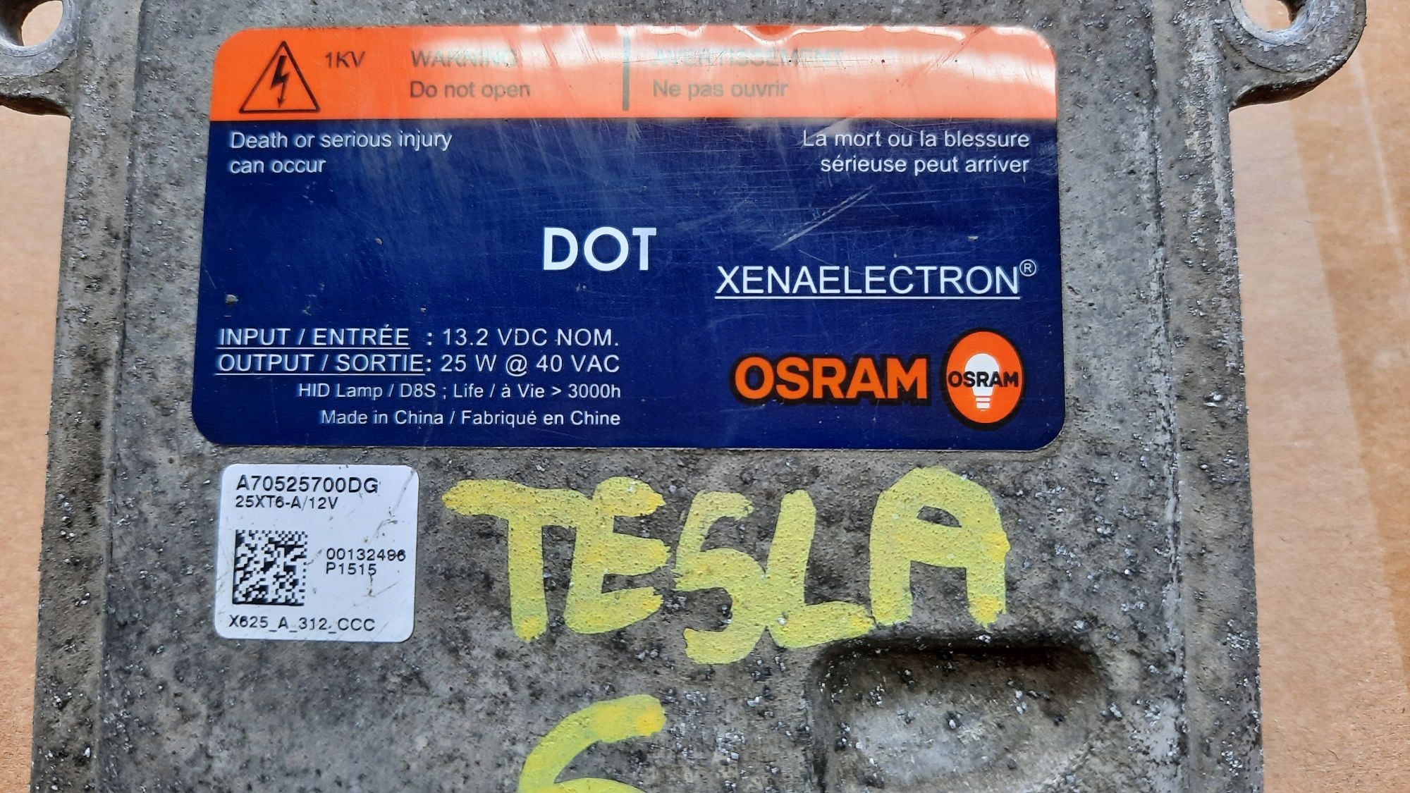control unit TESLA S JAGUAR XF A70525700DG