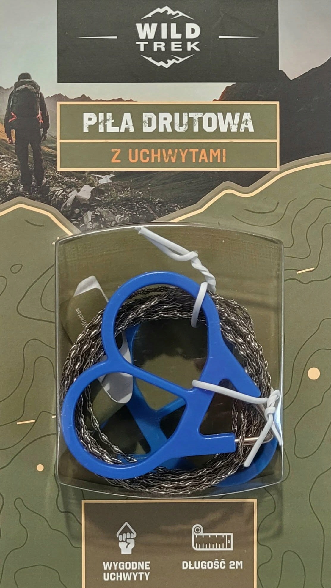 Wild Trek Piła drutowa z uchwytami długość 2 cm uchwyty