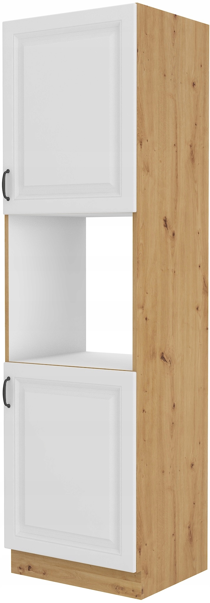 Kuchyňská skříňka komínová, sloupek pro zabudování trouby 60 Bílá Dub Artisan