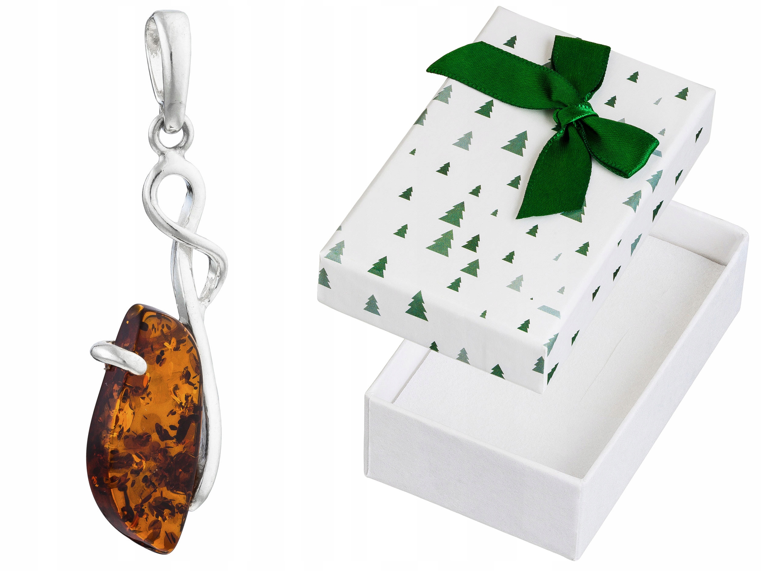 Velký stříbrný přívěsek Unikát s jantarem Ručně vyrobený stříbrný Přívěsek