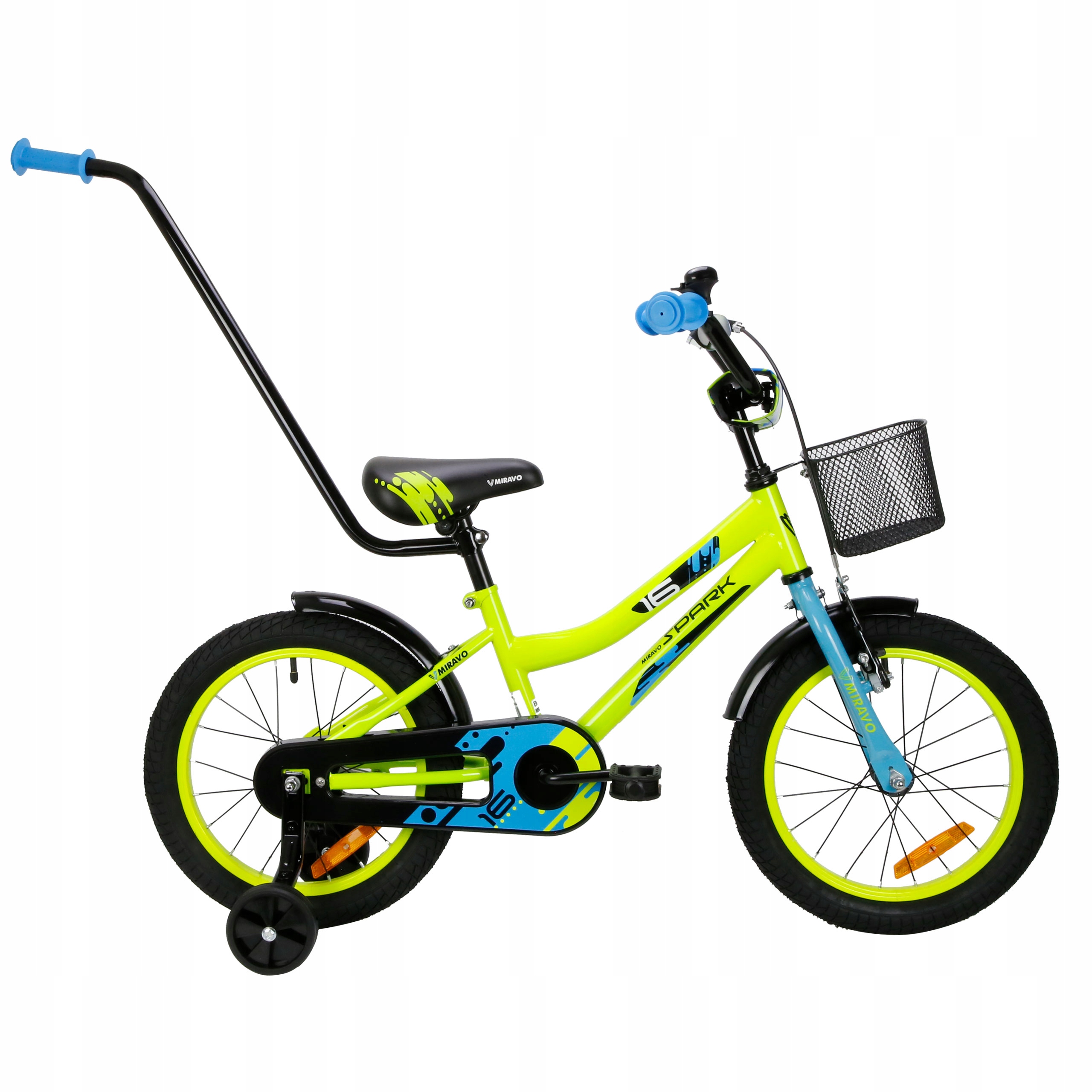 Rowerek Dziecięcy 16 Cali Miravo Rower Dla Chłopca Koszyk Prowadnik