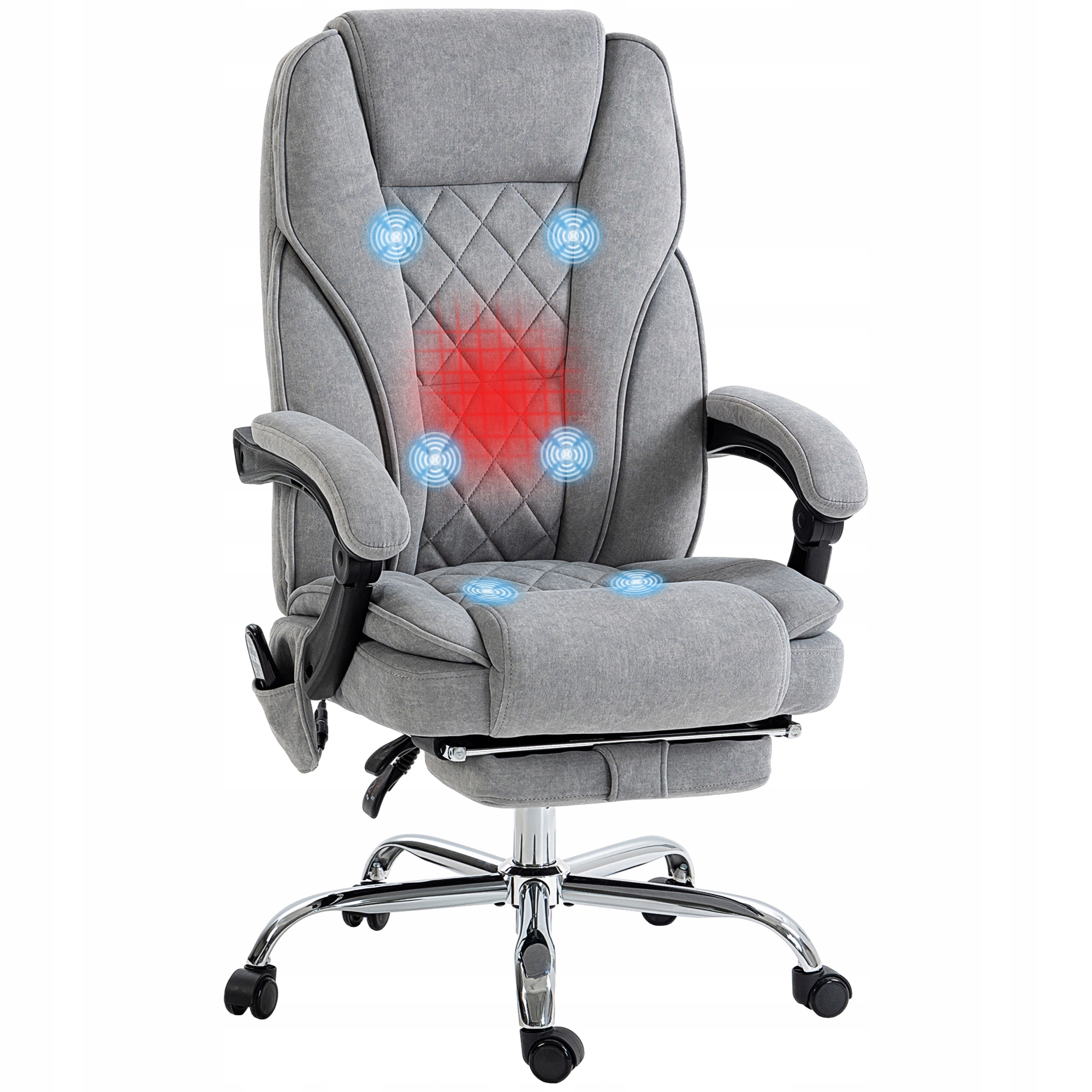 Ergonomiczne Krzesło Biurowe fotel biurowy z Masażem, Podnóżkiem