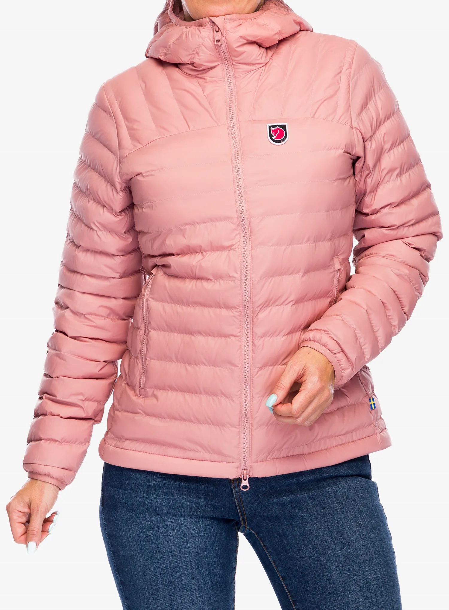Dámská zateplená bunda Fjallraven Expedition Latt Hoodie dusty rose Xs