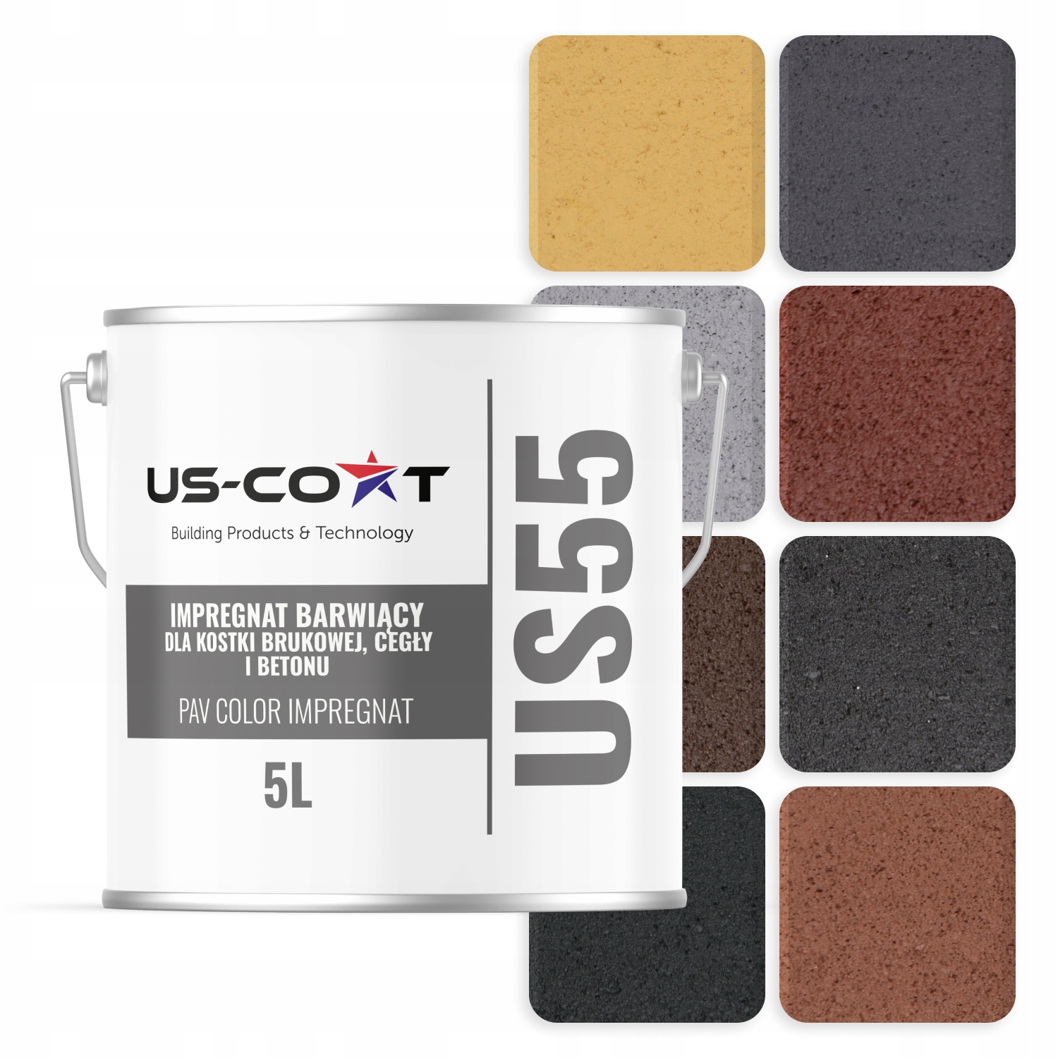 Impregnat Barwiący Do Kostki Brukowej Cegły Betonu Farba 5L Uv
