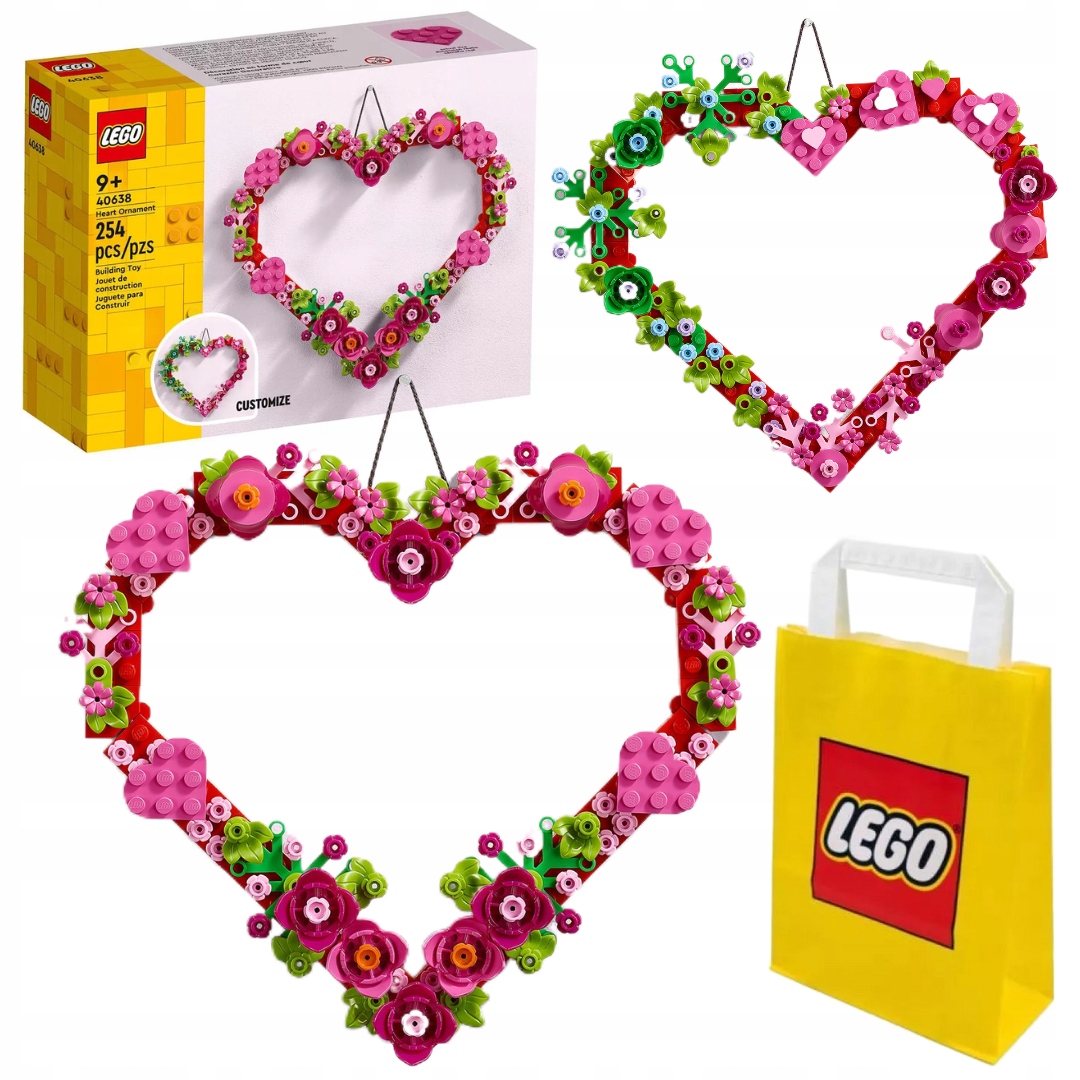 Klocki Lego Okolicznościowe 40638 Ozdoba w kształcie serca Walentynki Serce