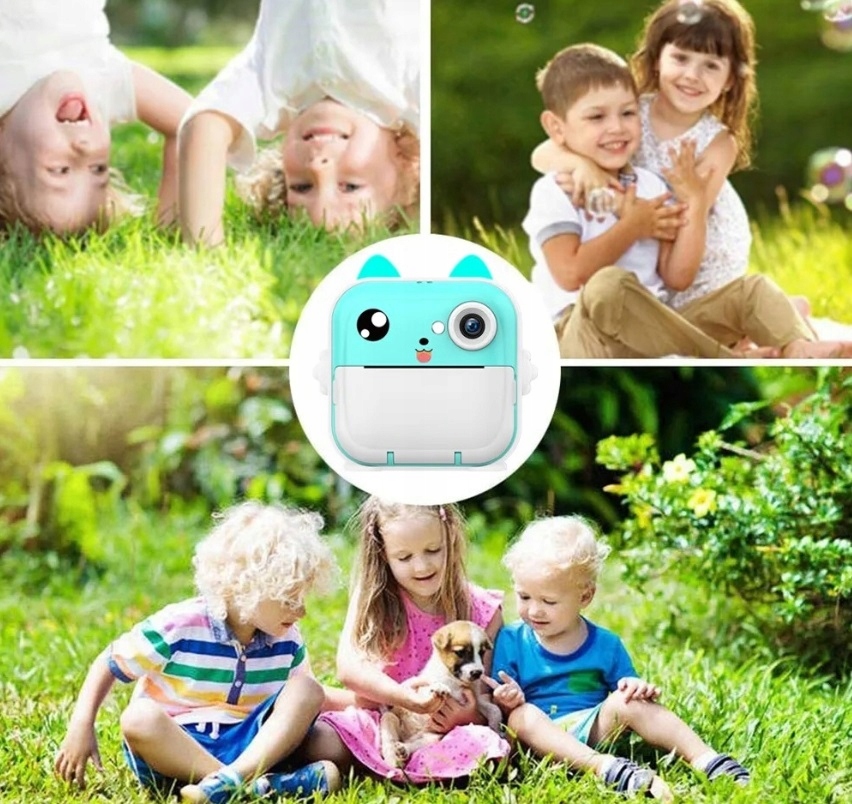 APARAT FOTOGRAFICZNY NATYCHMIASTOWY Z DRUKARKĄ DLA DZIECI GRY ROLKI GRATIS Model Drukuś