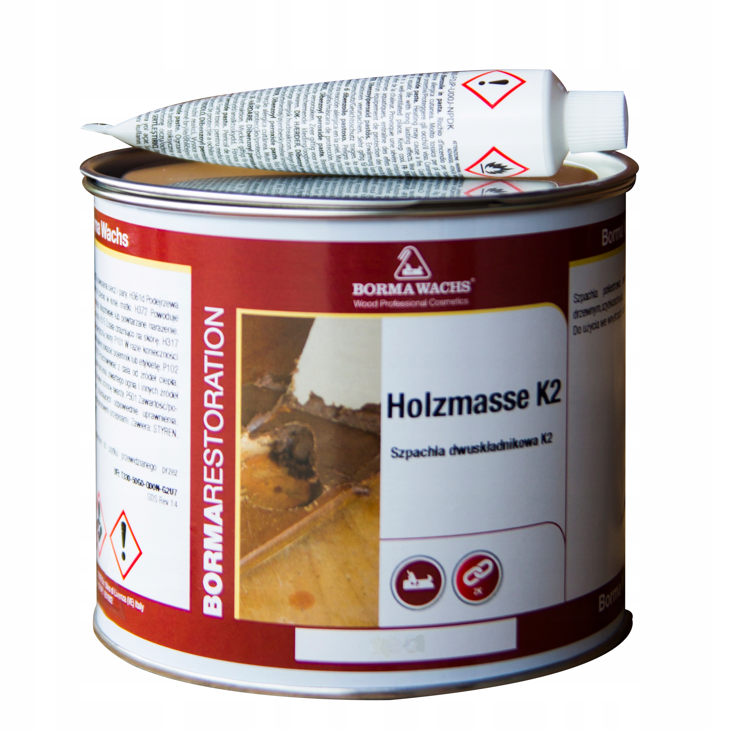 

Szpachla do drewna Holzmasse K2 Czarna 750ml