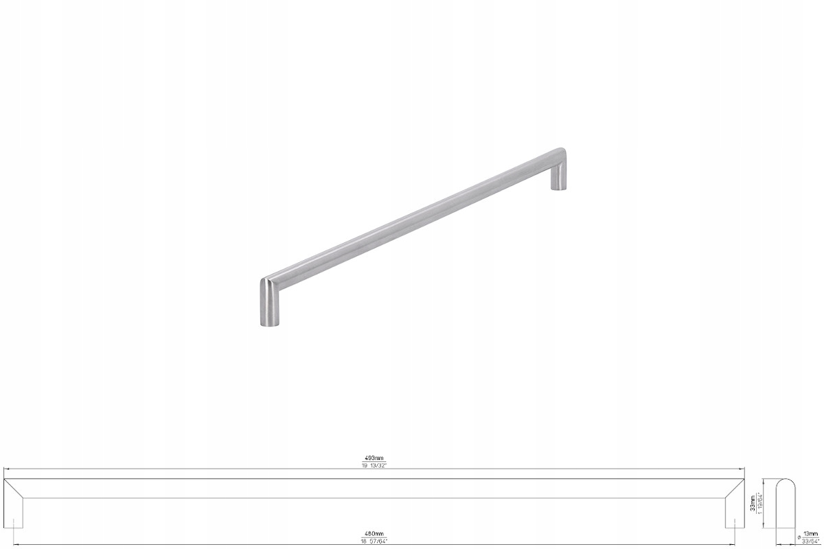 Nábytková úchytka Siro 1406-493N1 nerezová ocel kartáčovaná