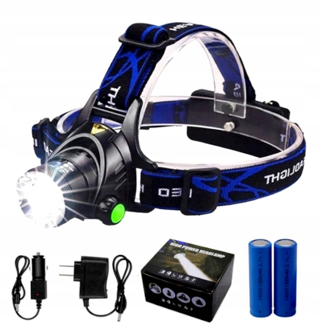 LATARKA A6C87 CZOŁOWA LED ZOOM CREE XM-L T6 CZOŁÓW Zasilanie baterie