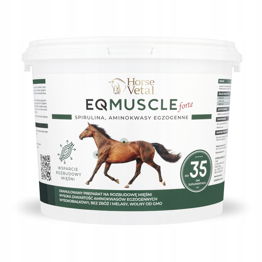 Eqmuscle forte 1,5 kg masa mięśniowa u koni