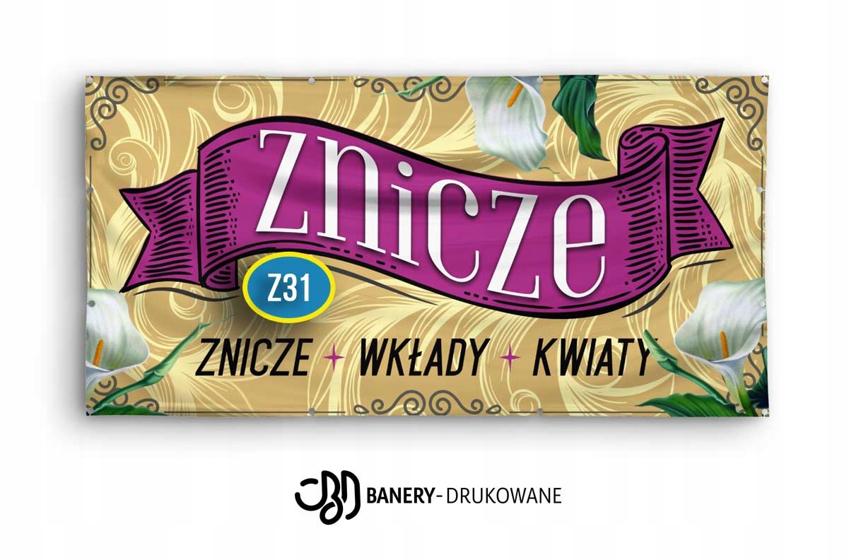 Baner Reklamowy 2mx1m Znicze Wkłady - REKLAMA Z31