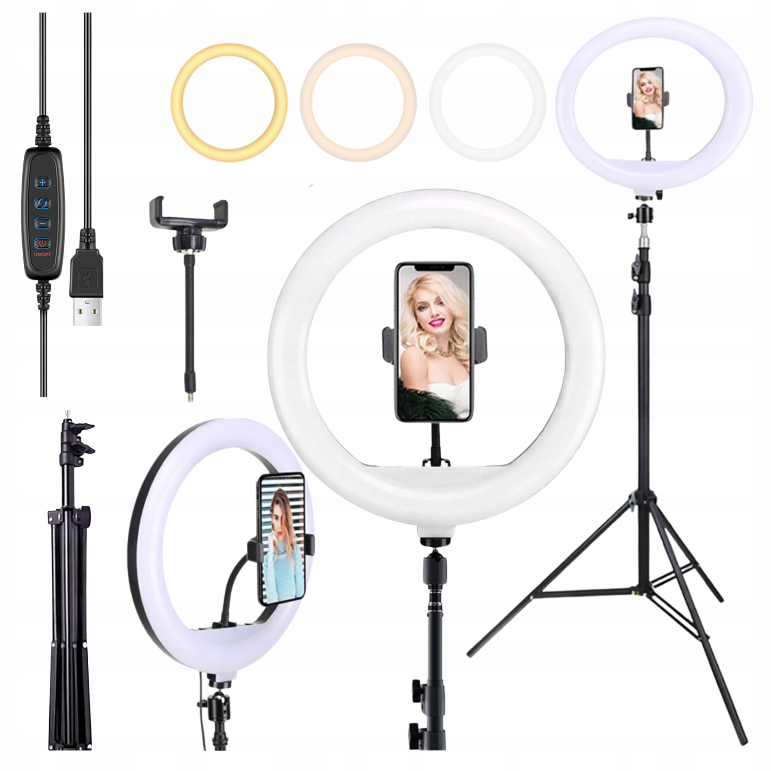 RING DO ZDJĘĆ FILMÓW SELFIE MAKIJAŻ LAMPA PIERŚCIENIOWA LED 240 W 220 CM Marka R2 Invest