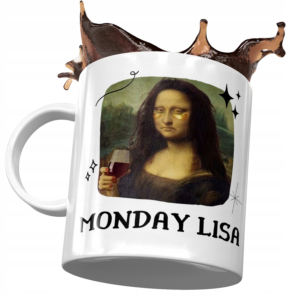 

Kubek Śmieszny Zabawny Monday Lisa