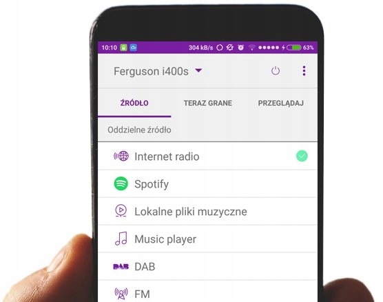 Radio Internetowe Ferguson i450s Spotify WiFi + CD Funkcje odtwarzanie płyt CD budzenie radiem budzenie sygnałem funkcja drzemki