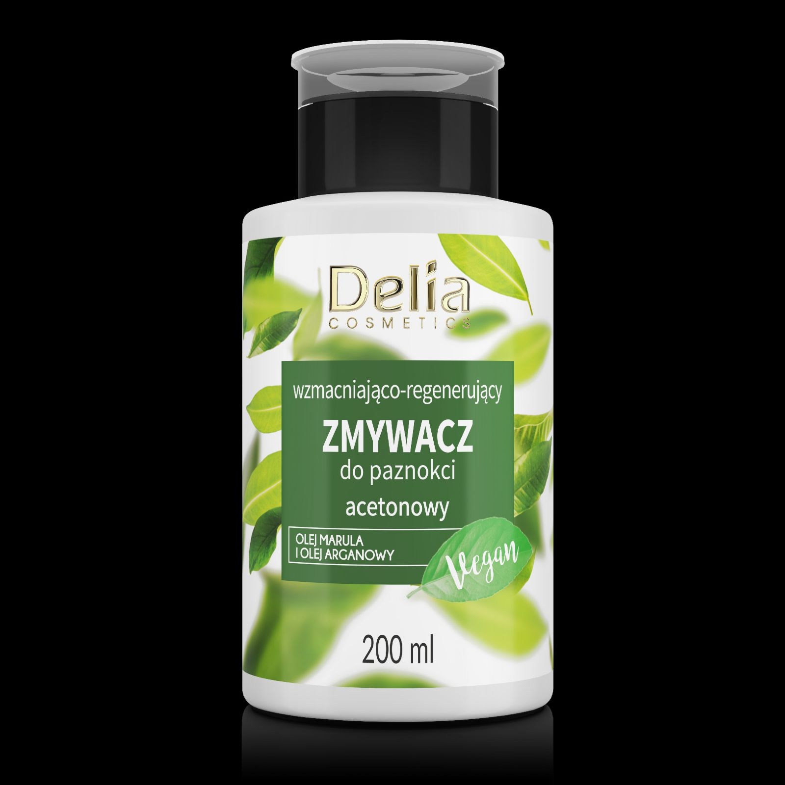 DELIA COSMETICS VEGE ZMYWACZ DO PAZNOKCI WZMACNIAJĄCO-REGENERACYJNY Z ACETO