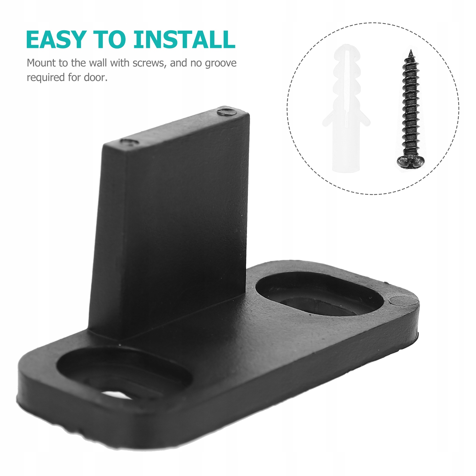 DRZWI DO SZAFY PROWADNICA PODŁOGOWA DRZWI DO STODOŁY PROWADNICA PO ZIEMI Kolor czarny