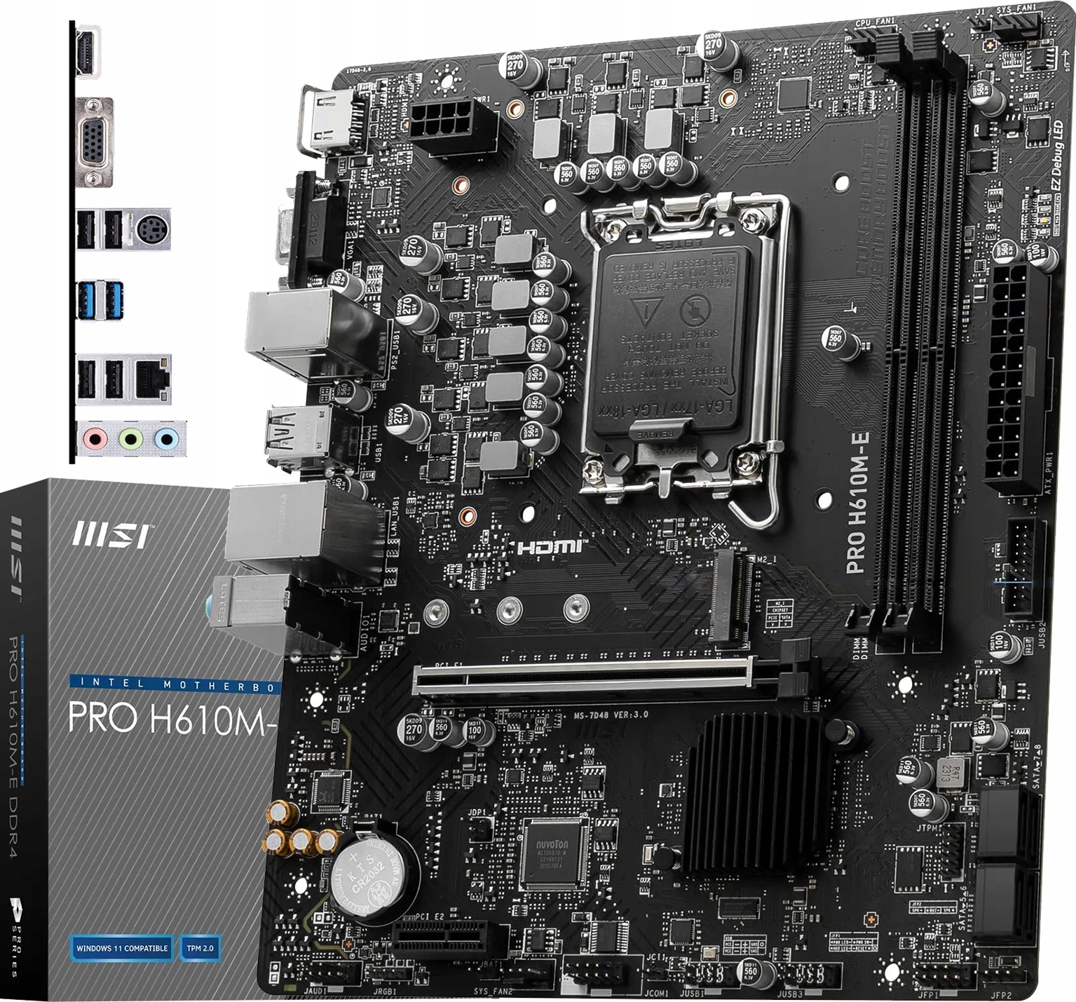 Материнская плата MSI Pro h610m-E DDR4 microATX LGA1700