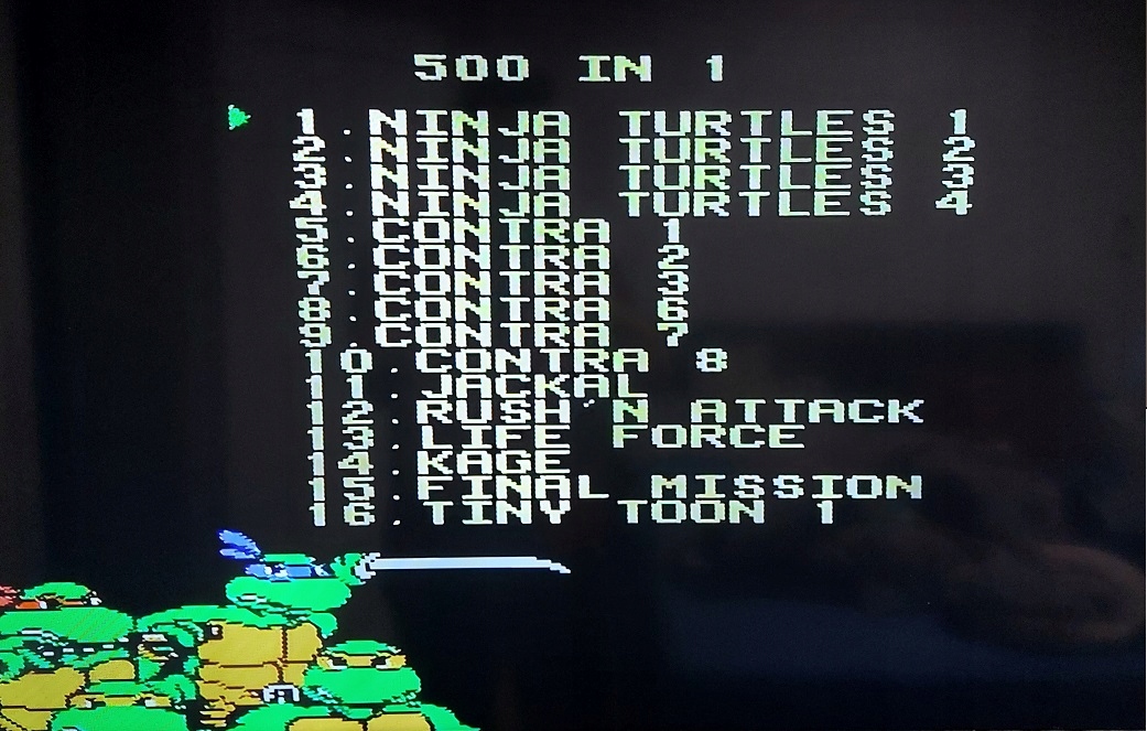 500in1 KASETA DYSKIETKA PEGASUS PEGAZUS KARTRIDŻ Wersja językowa Angielska