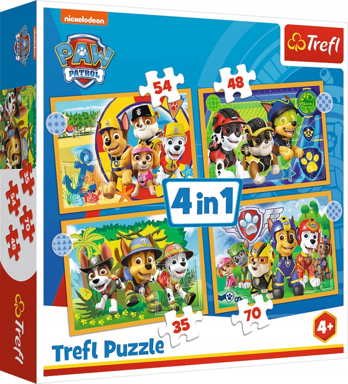 

Puzzle 4w1 Wakacyjny Psi Patroll 34395 Trefl
