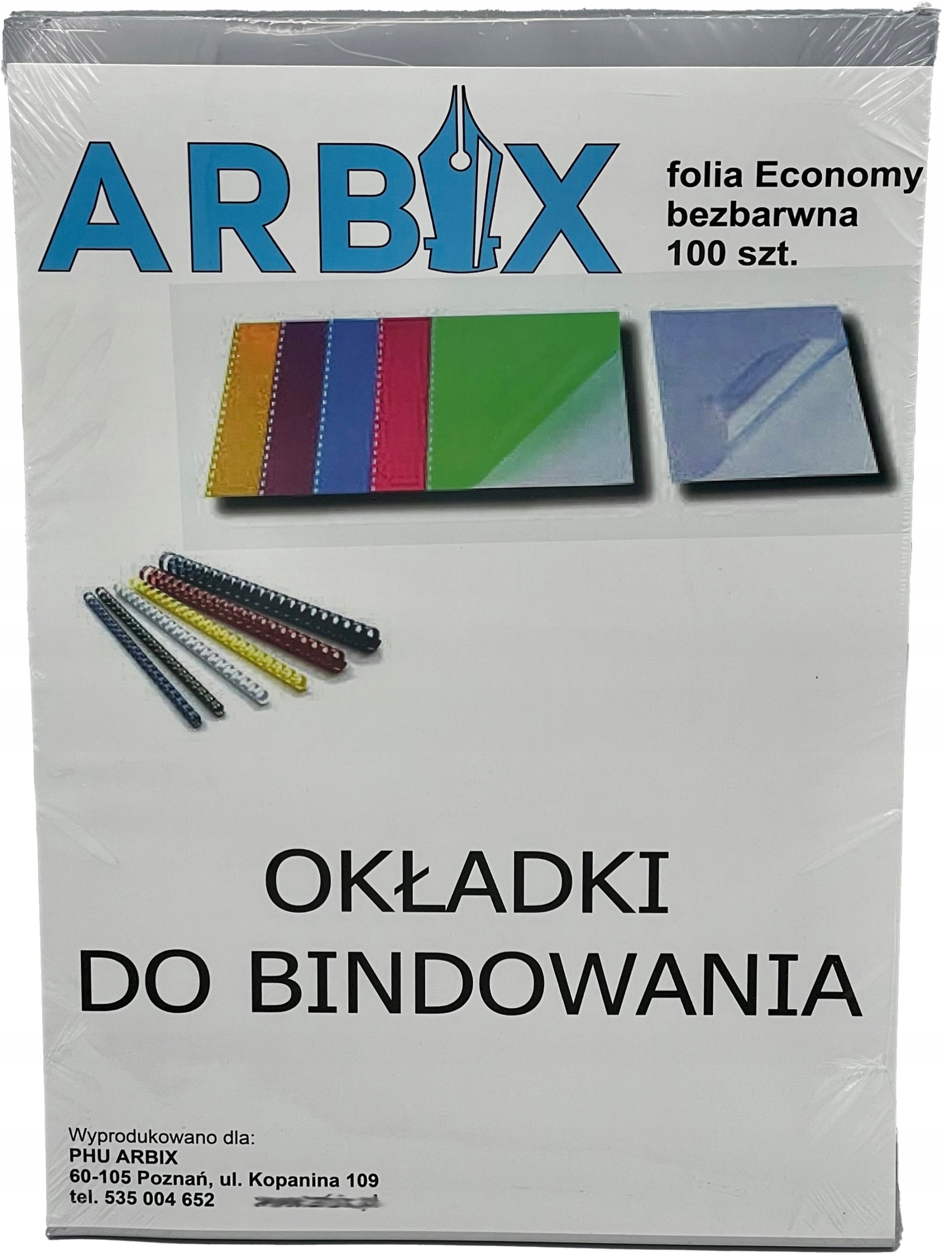 

Folia do bindowania A4 Economy 100szt. Bezbarwna